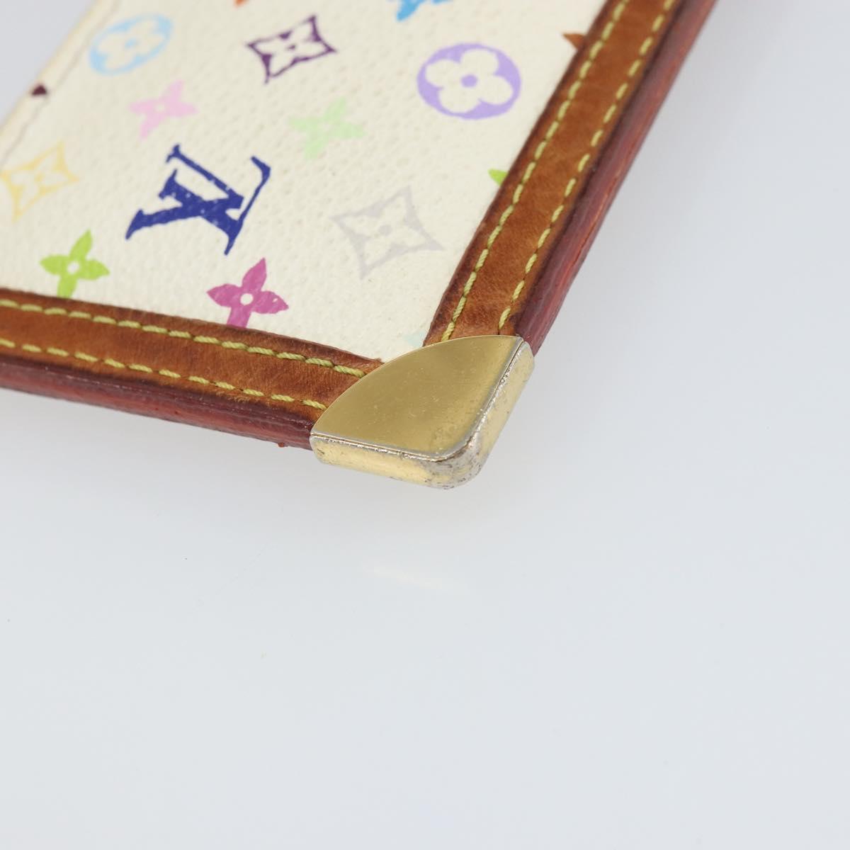 LOUIS VUITTON Monogram Multicolor Pochette Cles Purse White M92655 Auth 171918