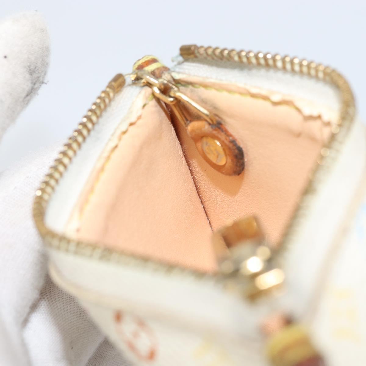 LOUIS VUITTON Monogram Multicolor Pochette Cles Purse White M92655 Auth 171918
