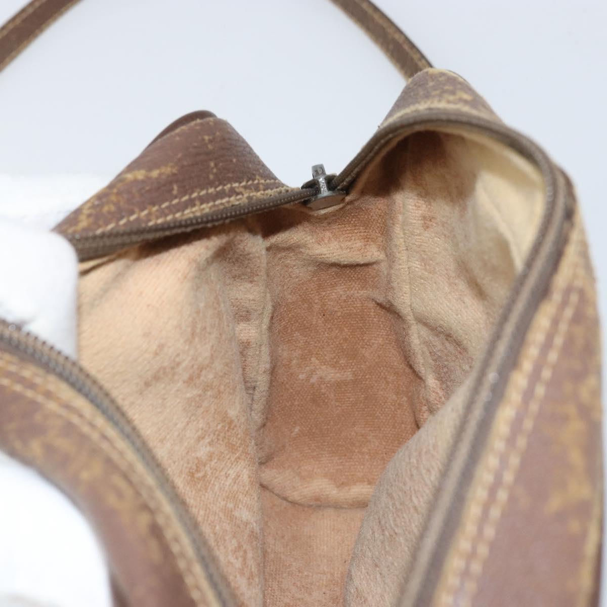 GUCCI GG Supreme Web Sherry Line Bag PVC Beige Gold 001 44 6655 Auth 171924