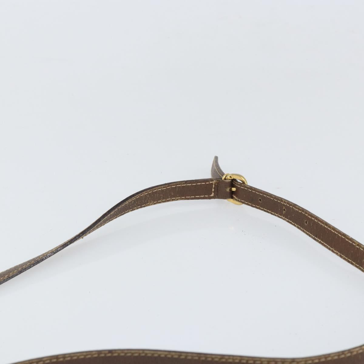 GUCCI GG Supreme Web Sherry Line Bag PVC Beige Gold 001 44 6655 Auth 171924