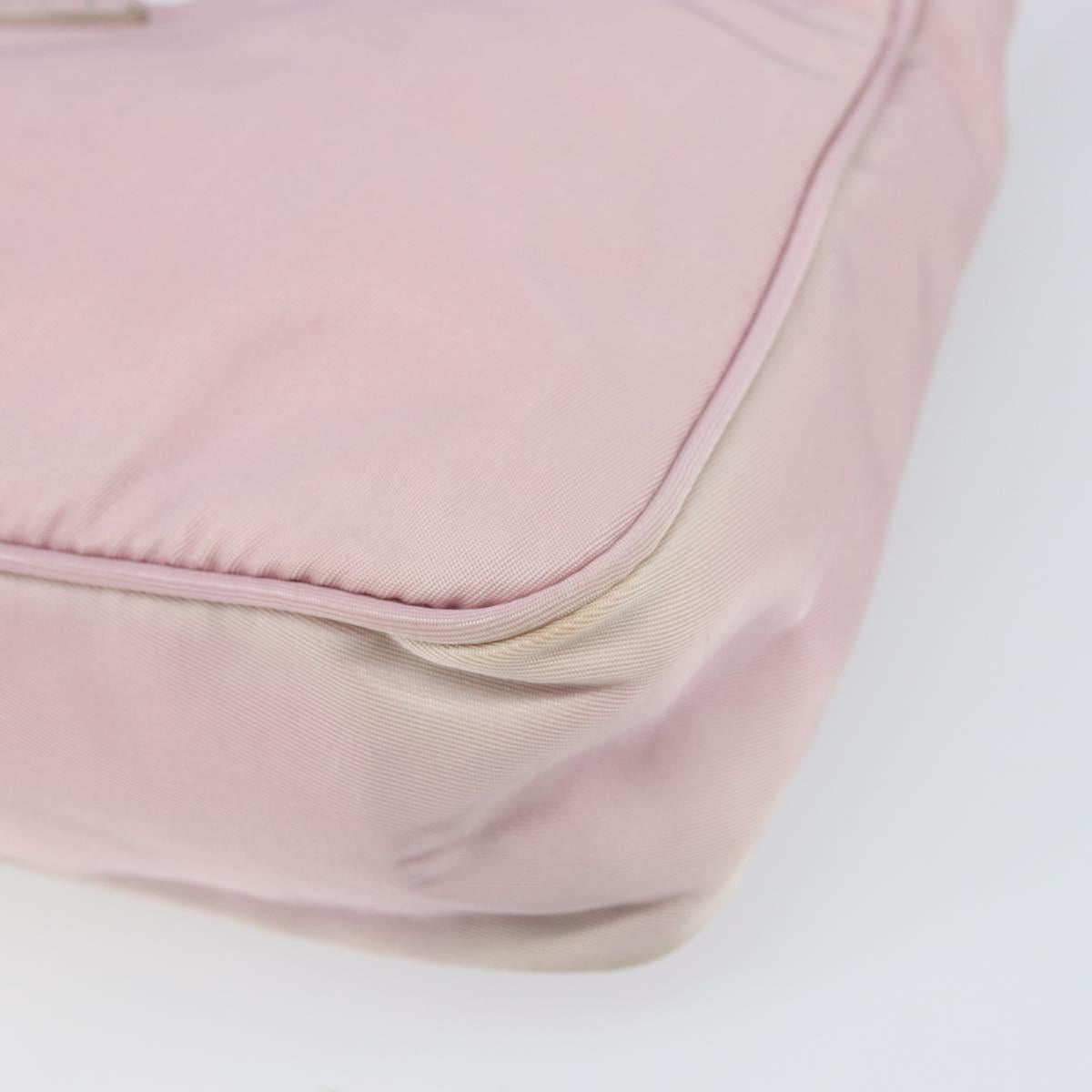 PRADA Hand Pouch Nylon Pink Auth 171934