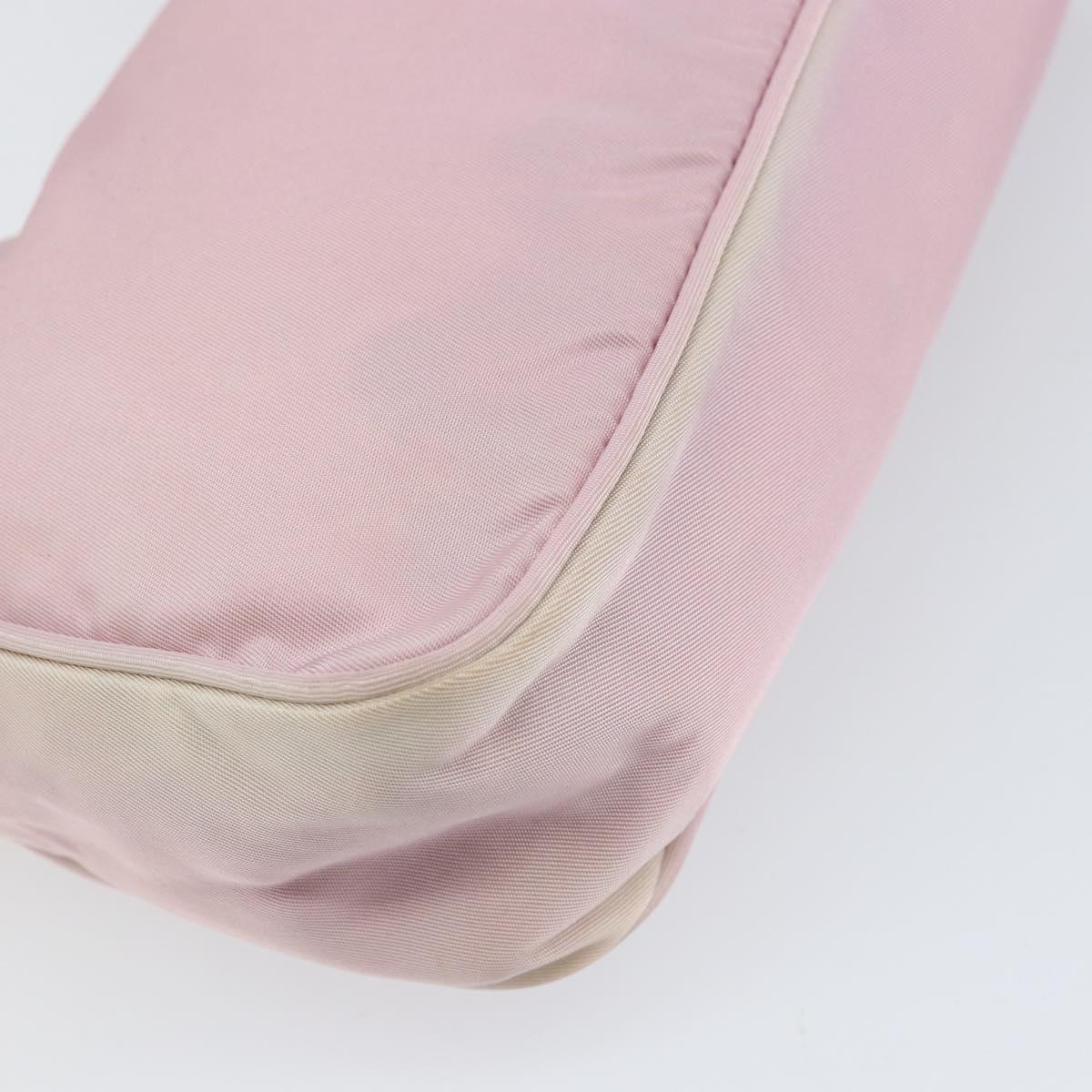 PRADA Hand Pouch Nylon Pink Auth 171934