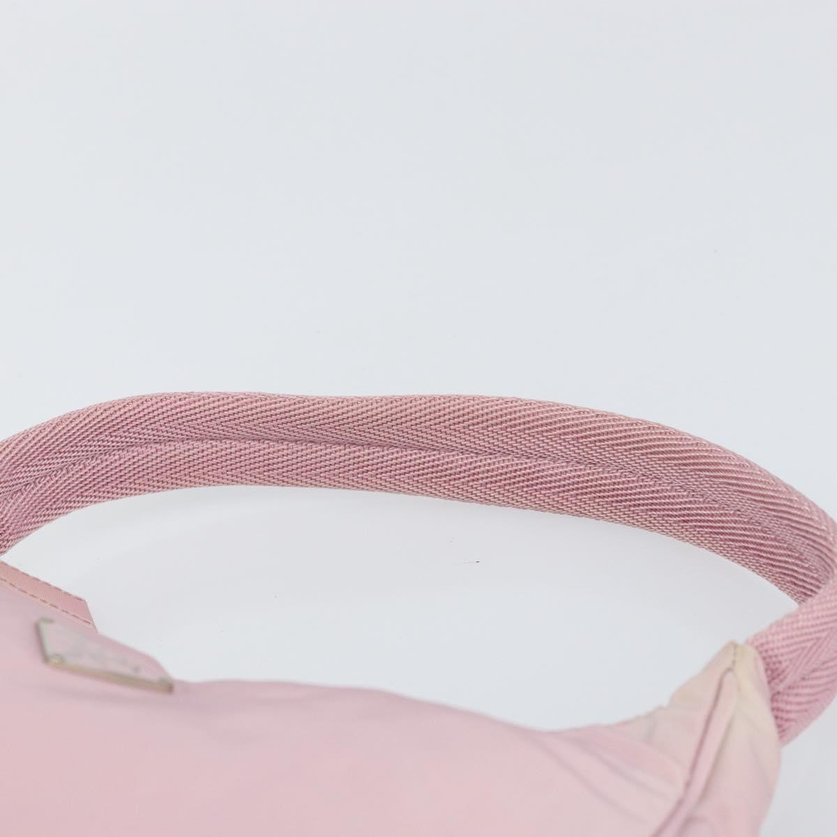 PRADA Hand Pouch Nylon Pink Auth 171934