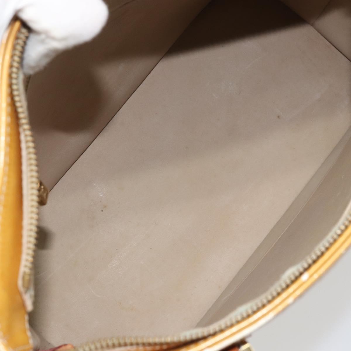 LOUIS VUITTON Monogram Vernis Houston Hand Bag Beige M91004 LV Auth 171942