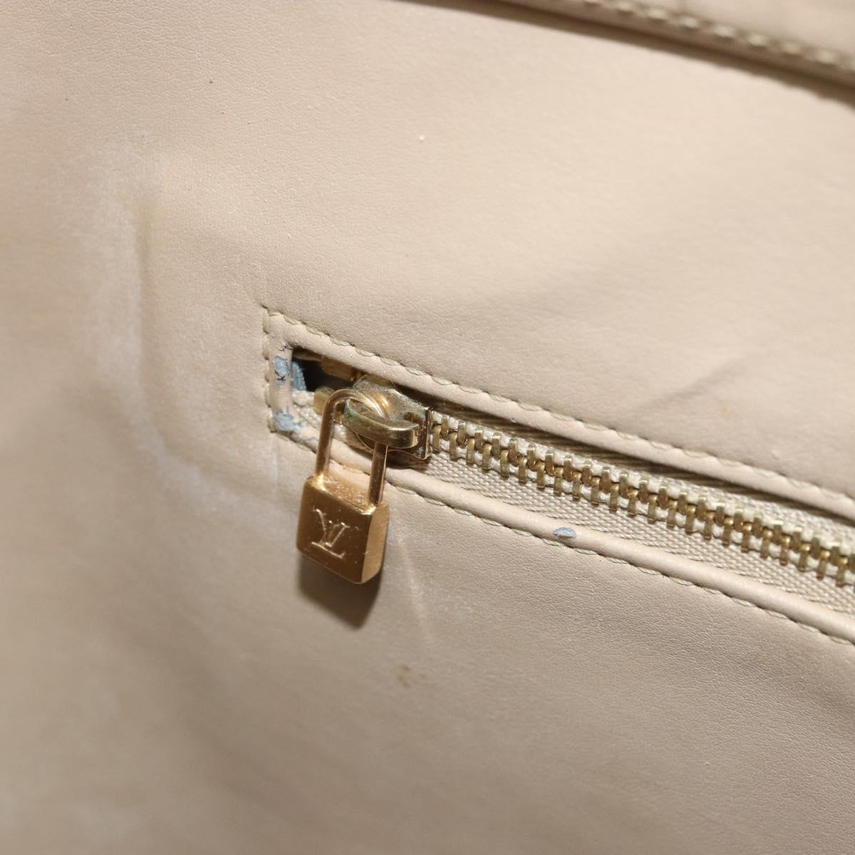 LOUIS VUITTON Monogram Vernis Houston Hand Bag Beige M91004 LV Auth 171942