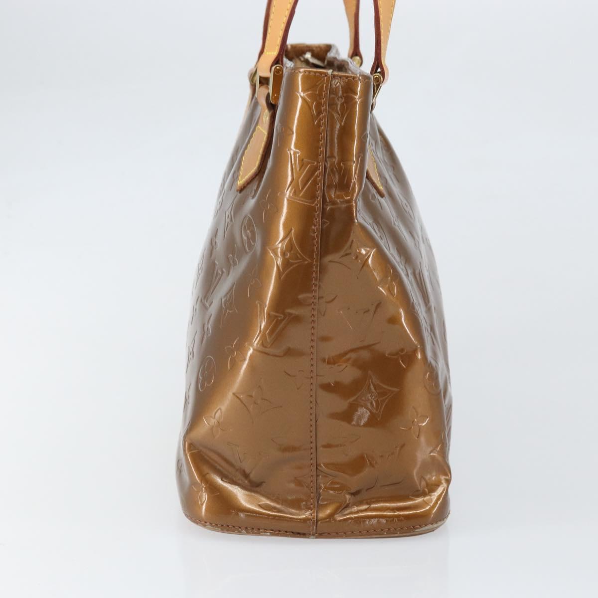 LOUIS VUITTON Monogram Vernis Houston Hand Bag Bronze M91122 LV Auth 171944