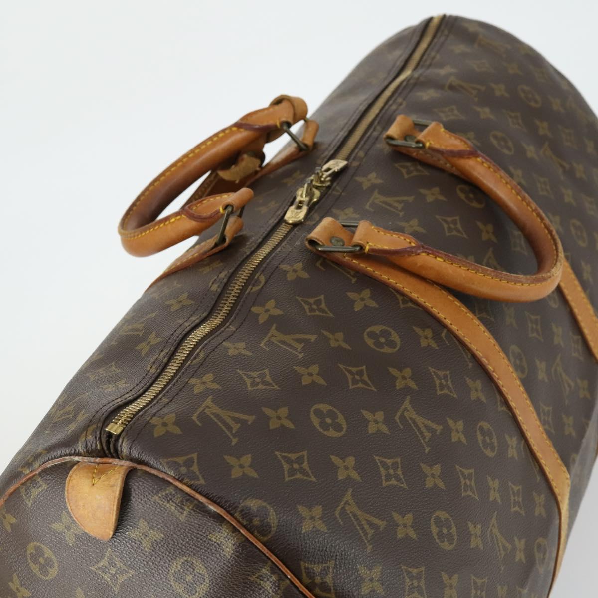 LOUIS VUITTON Monogram Keepall 55 Boston Bag M41424 LV Auth 171947