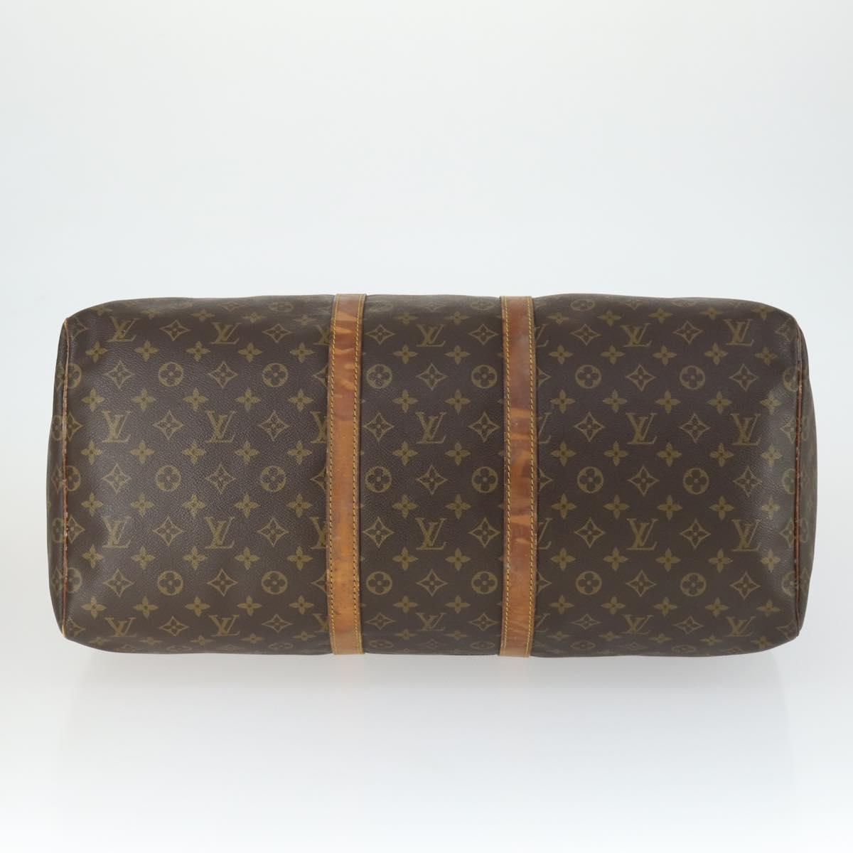 LOUIS VUITTON Monogram Keepall 55 Boston Bag M41424 LV Auth 171947
