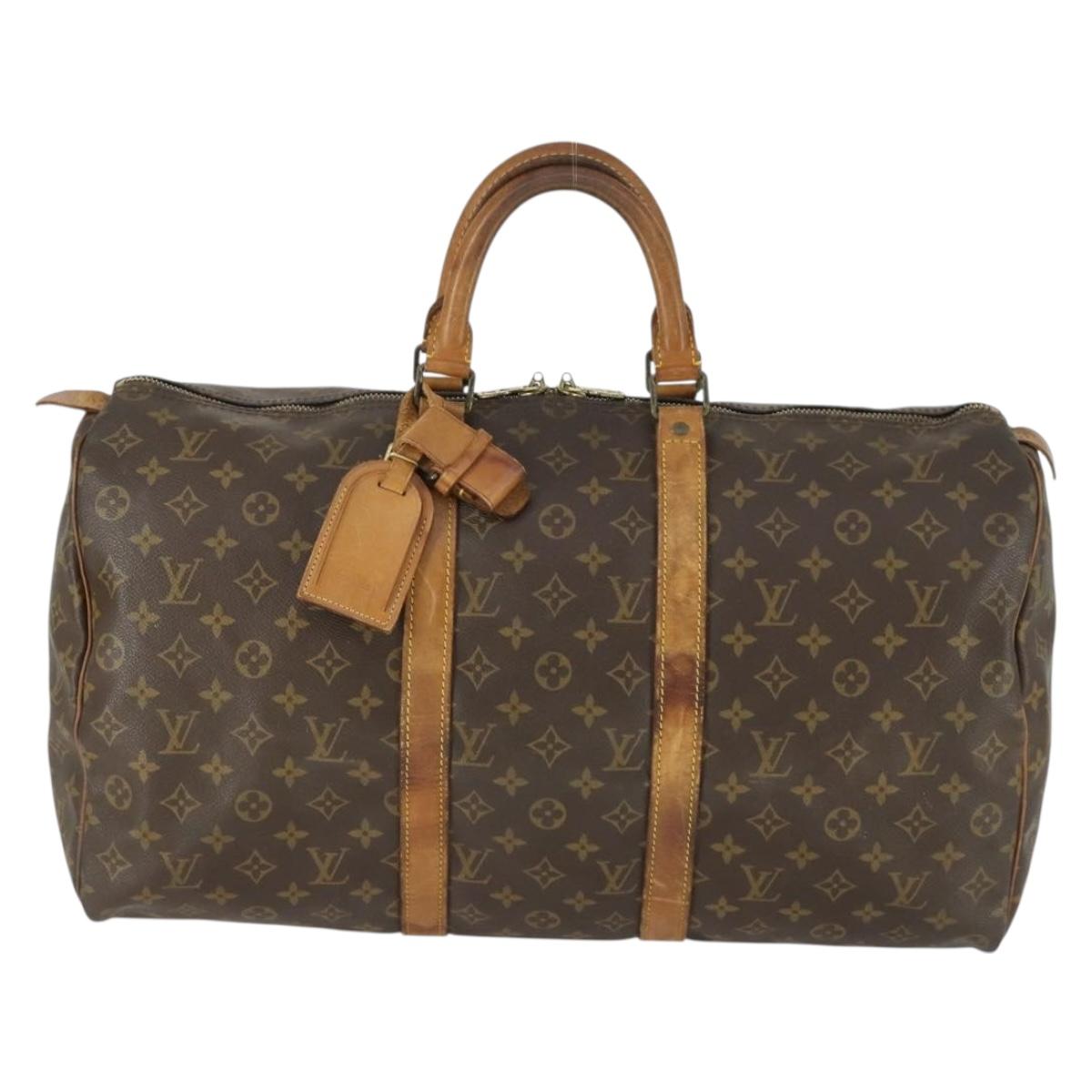 LOUIS VUITTON Monogram Keepall 50 Boston Bag M41426 LV Auth 171948