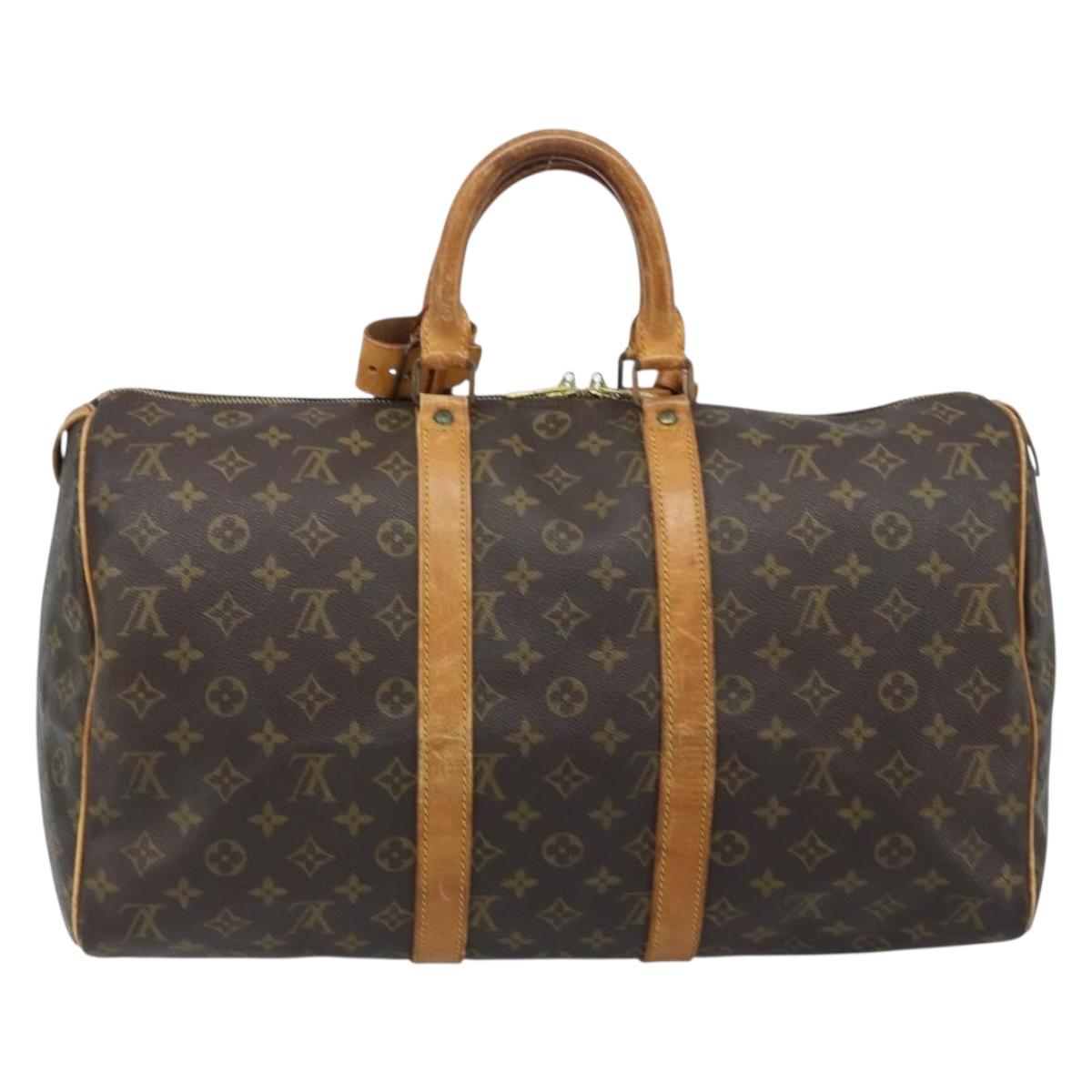 LOUIS VUITTON Monogram Keepall 45 Boston Bag M41428 LV Auth 171950