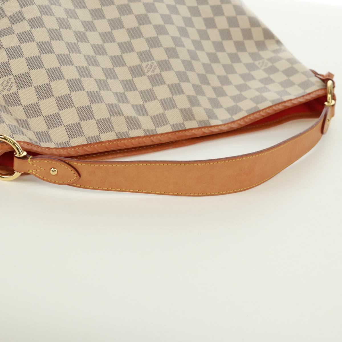 LOUIS VUITTON Damier Azur Delightful MM Shoulder Bag N41448 LV Auth 171963V