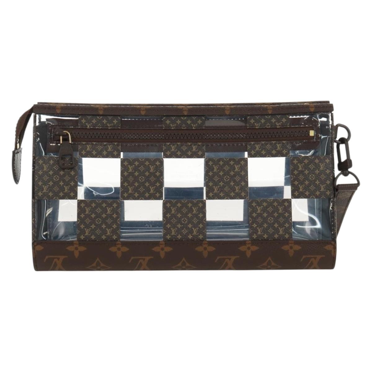 LOUIS VUITTON Monogram Chess Stand Pouch M81588 LV Auth 171970M