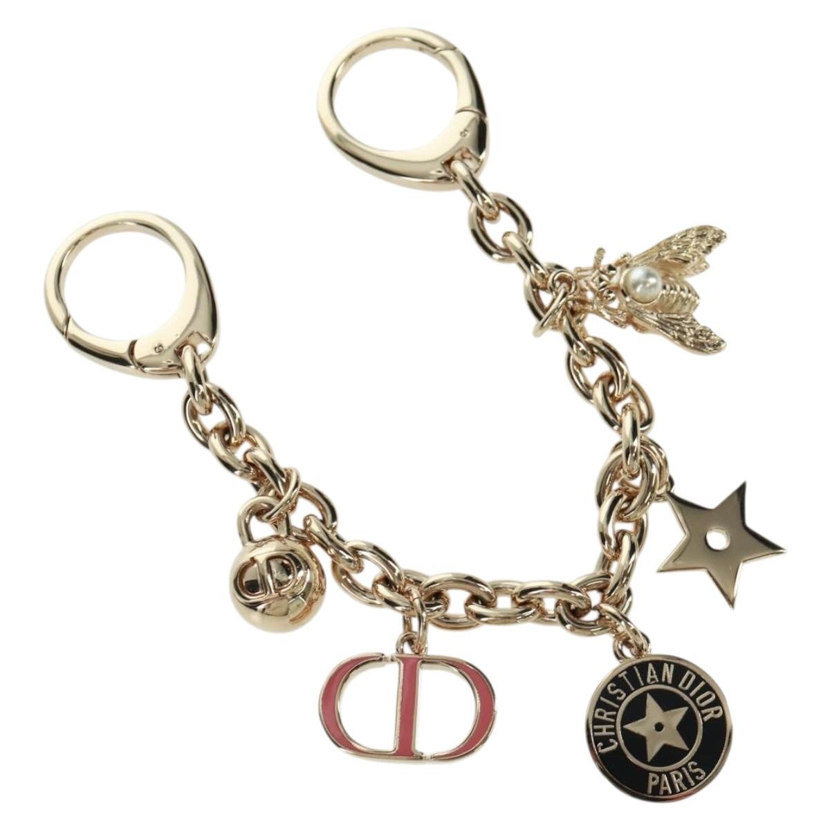 Christian Dior 30 Montaigne Bag Charm metal Gold Auth 171972M