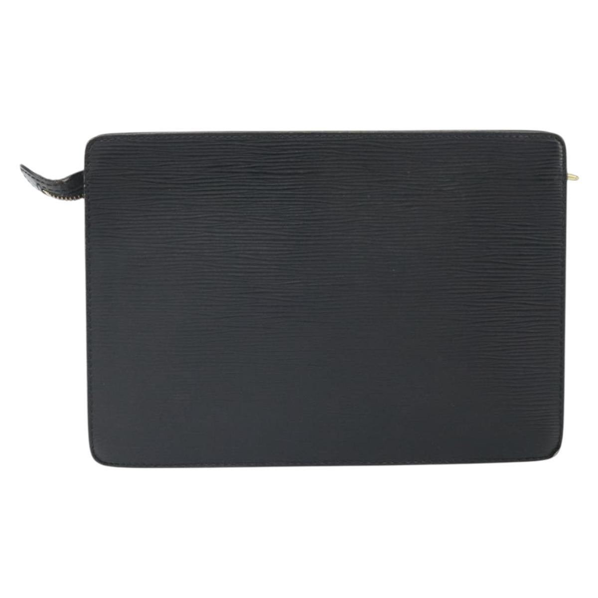 LOUIS VUITTON Epi Pochette Homme Clutch Bag Black M52522 LV Auth 171980