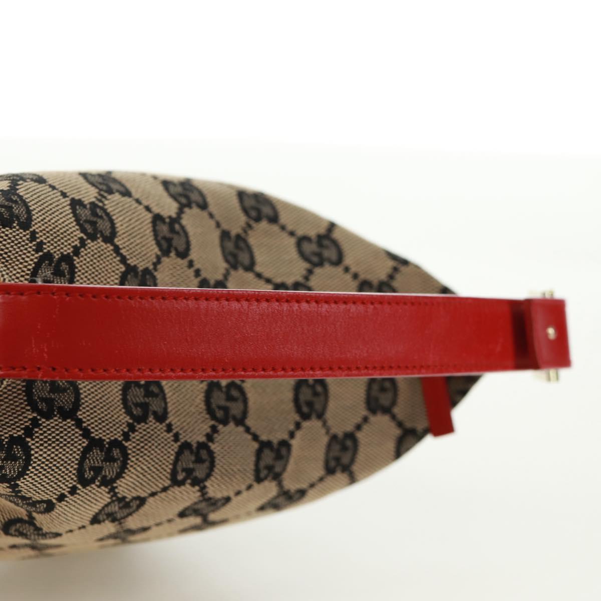 GUCCI GG Canvas Pouch Beige Gold 039 1147 Auth 171982V