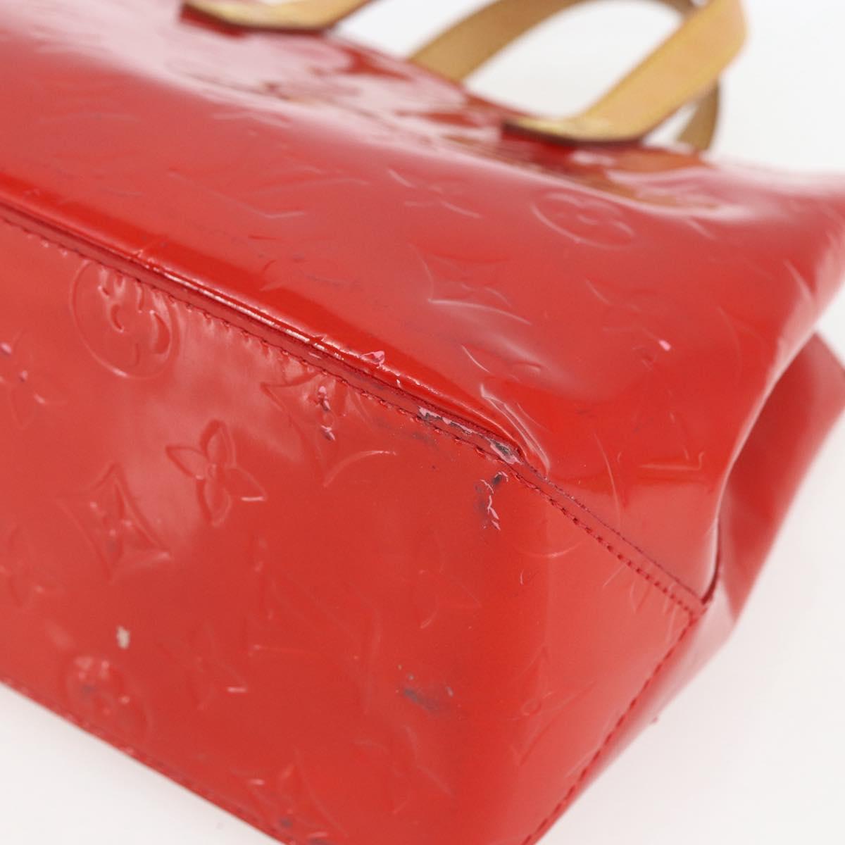 LOUIS VUITTON Monogram Vernis Reade PM Hand Bag Red Rouge M91088 LV Auth 172005