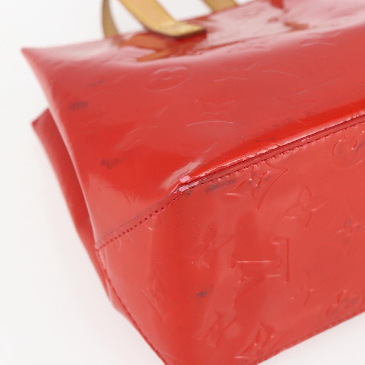 LOUIS VUITTON Monogram Vernis Reade PM Hand Bag Red Rouge M91088 LV Auth 172005