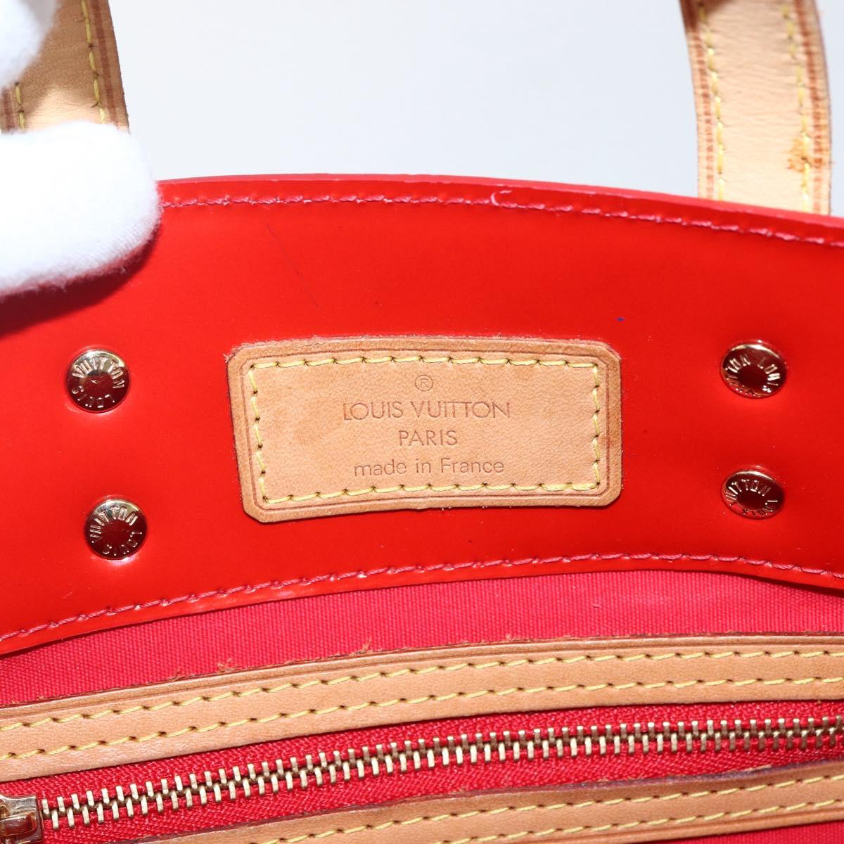 LOUIS VUITTON Monogram Vernis Reade PM Hand Bag Red Rouge M91088 LV Auth 172005