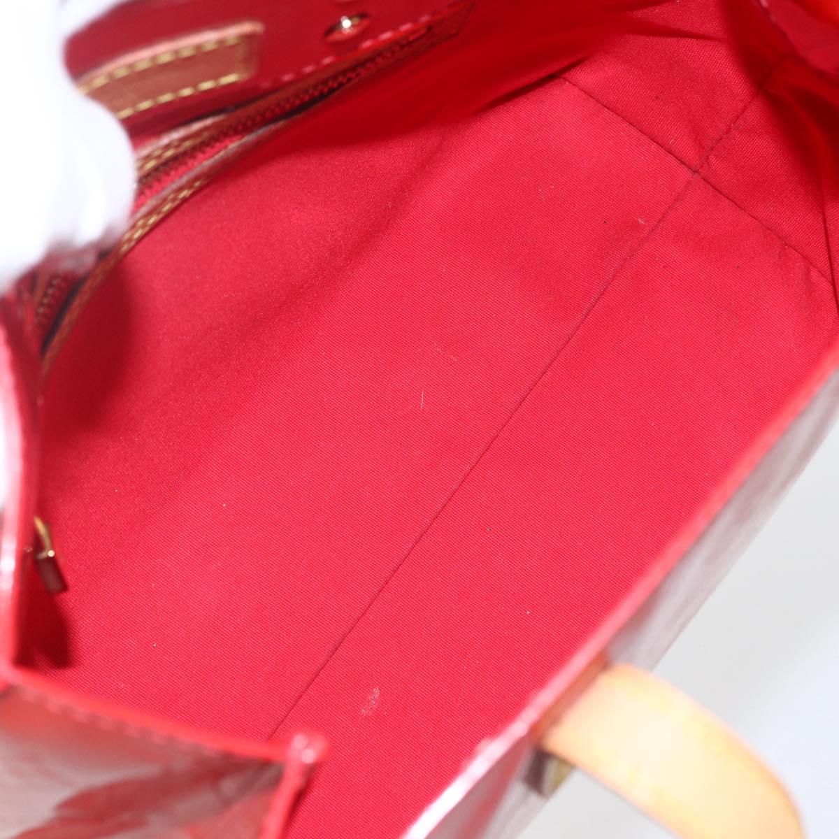 LOUIS VUITTON Monogram Vernis Reade PM Hand Bag Red Rouge M91088 LV Auth 172005