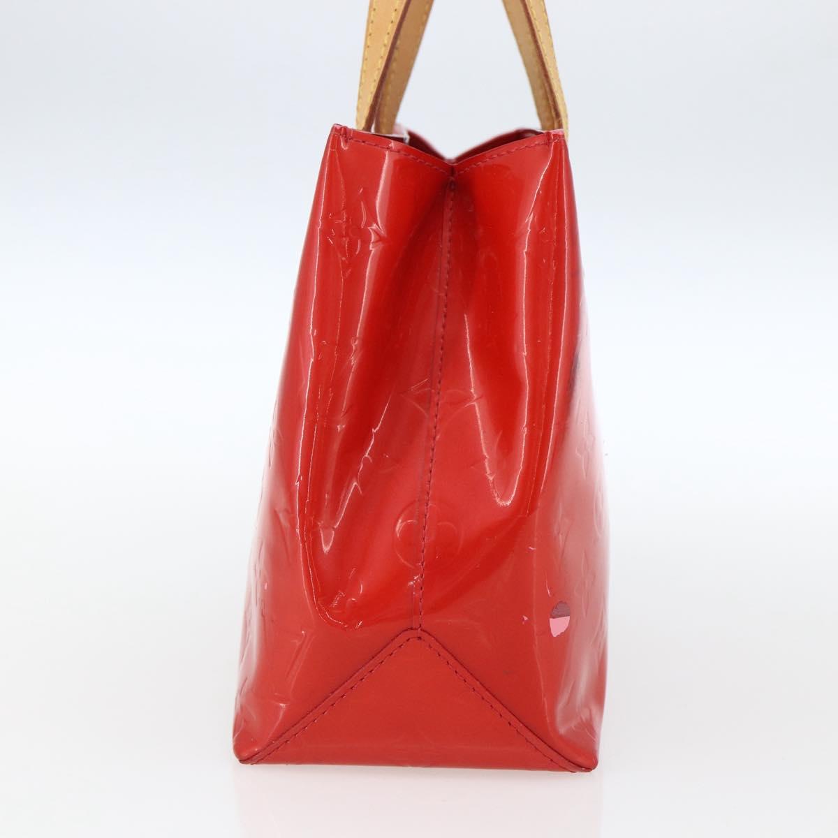 LOUIS VUITTON Monogram Vernis Reade PM Hand Bag Red Rouge M91088 LV Auth 172005