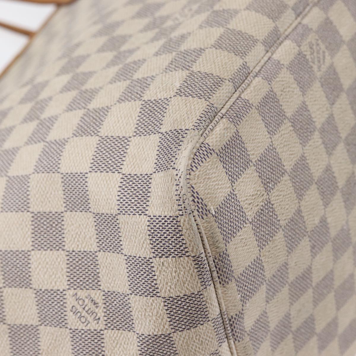 LOUIS VUITTON Damier Azur Neverfull GM Tote Bag N41360 LV Auth 172011A