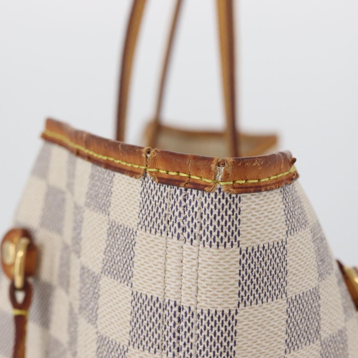 LOUIS VUITTON Damier Azur Neverfull GM Tote Bag N41360 LV Auth 172011A