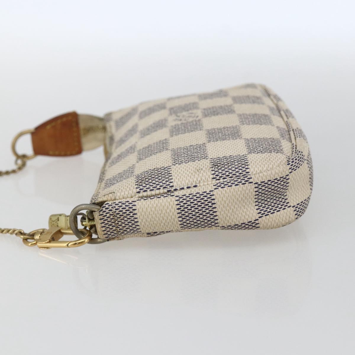 LOUIS VUITTON Damier Azur Mini Pochette Accessoires Pouch N63005 Auth 172013A