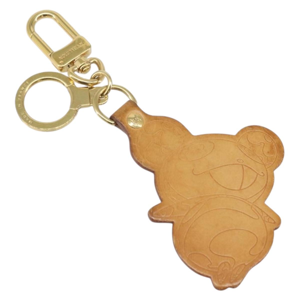 LOUIS VUITTON Takashi Murakami Porte Cles Panda Charm Leather M62637 Auth 172023