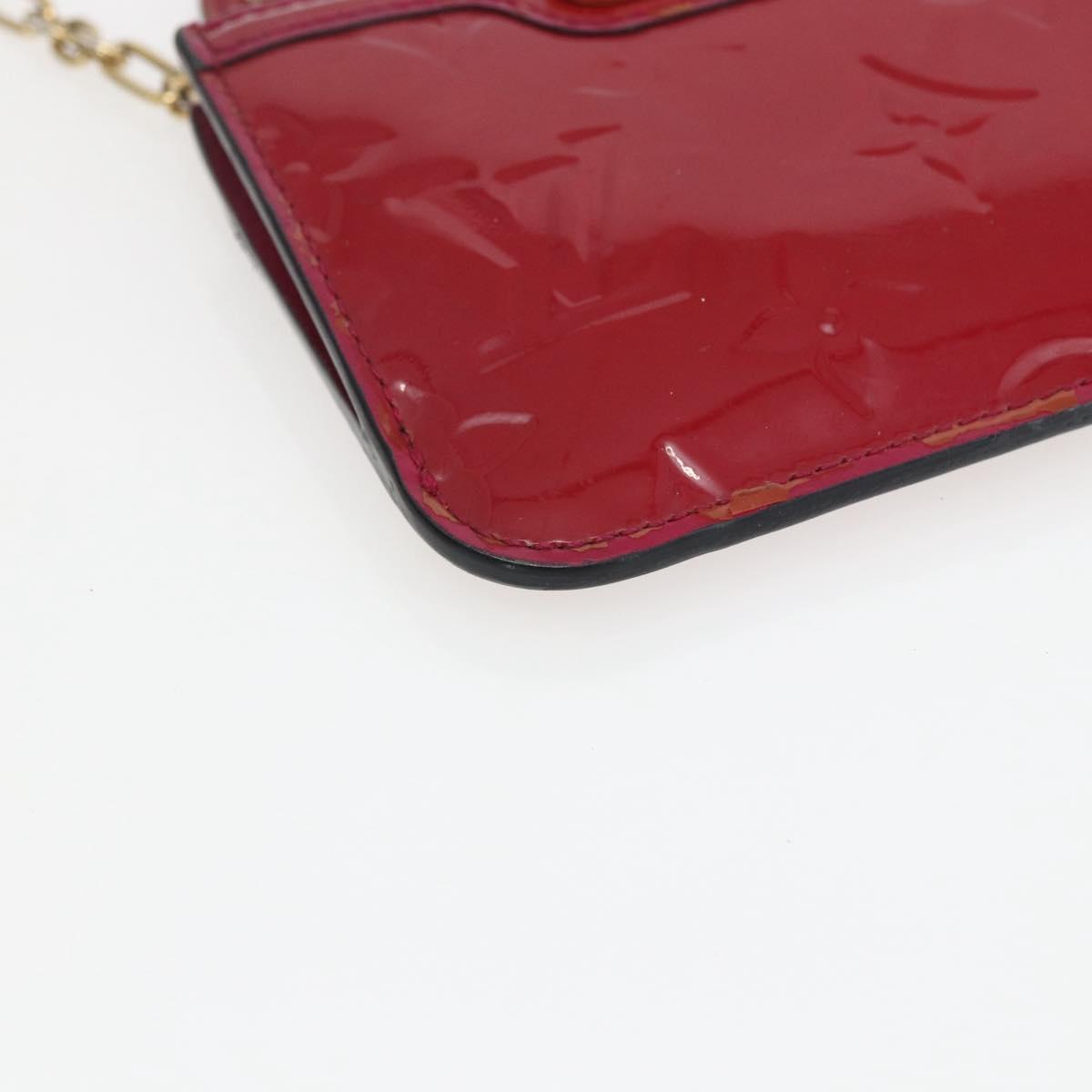 LOUIS VUITTON Vernis Pochette Cle NM Coin Purse Rose Andian M93637 Auth 172026