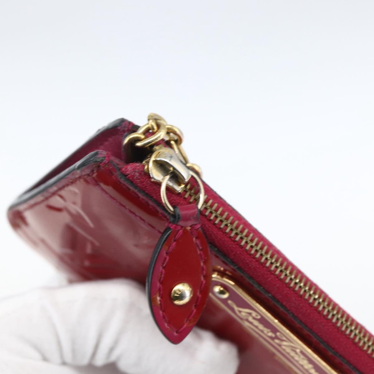 LOUIS VUITTON Vernis Pochette Cle NM Coin Purse Rose Andian M93637 Auth 172026