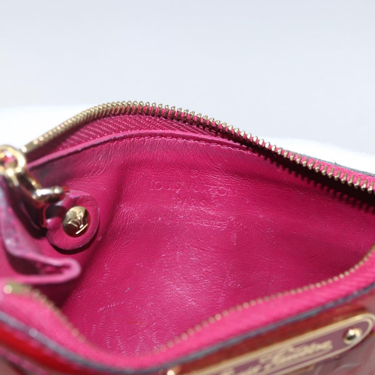 LOUIS VUITTON Vernis Pochette Cle NM Coin Purse Rose Andian M93637 Auth 172026