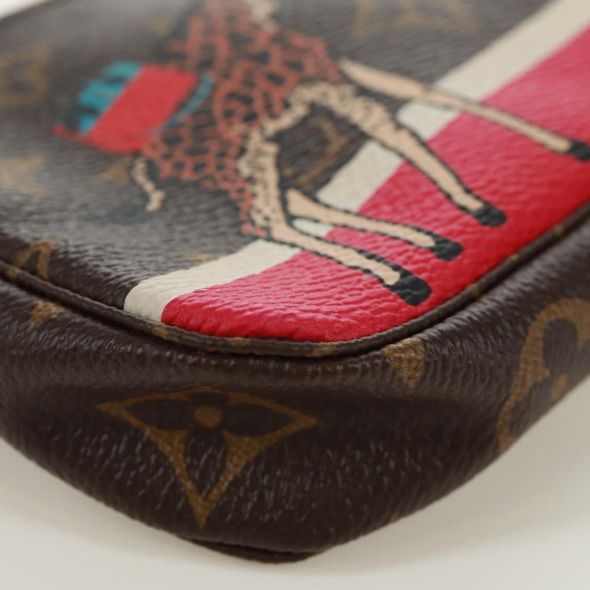 LOUIS VUITTON Monogram Giraffe Mini Pochette Accessoires M62087 LV Auth 172028M