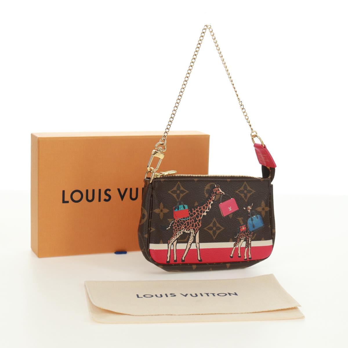 LOUIS VUITTON Monogram Giraffe Mini Pochette Accessoires M62087 LV Auth 172028M