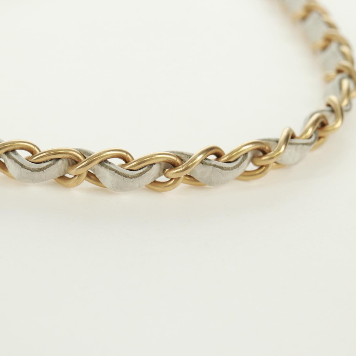 CHANEL Matelasse 22 Chain Shoulder Bag Caviar Skin White Gold CC Auth 172038SAV