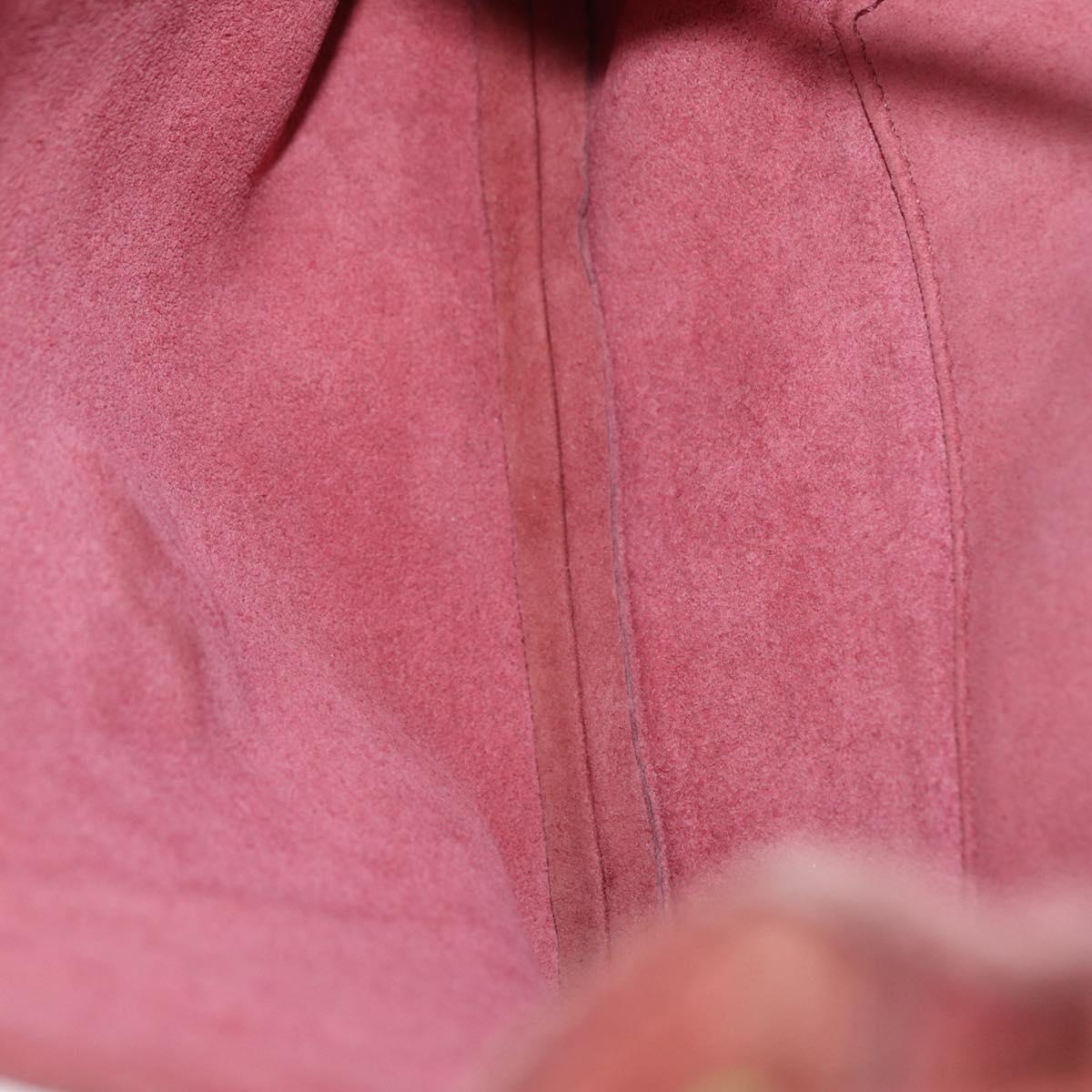 GUCCI Shoulder Bag Suede Pink Gold 95107 Auth 172039
