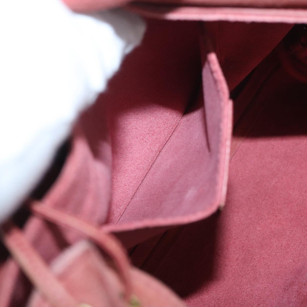 GUCCI Shoulder Bag Suede Pink Gold 95107 Auth 172039