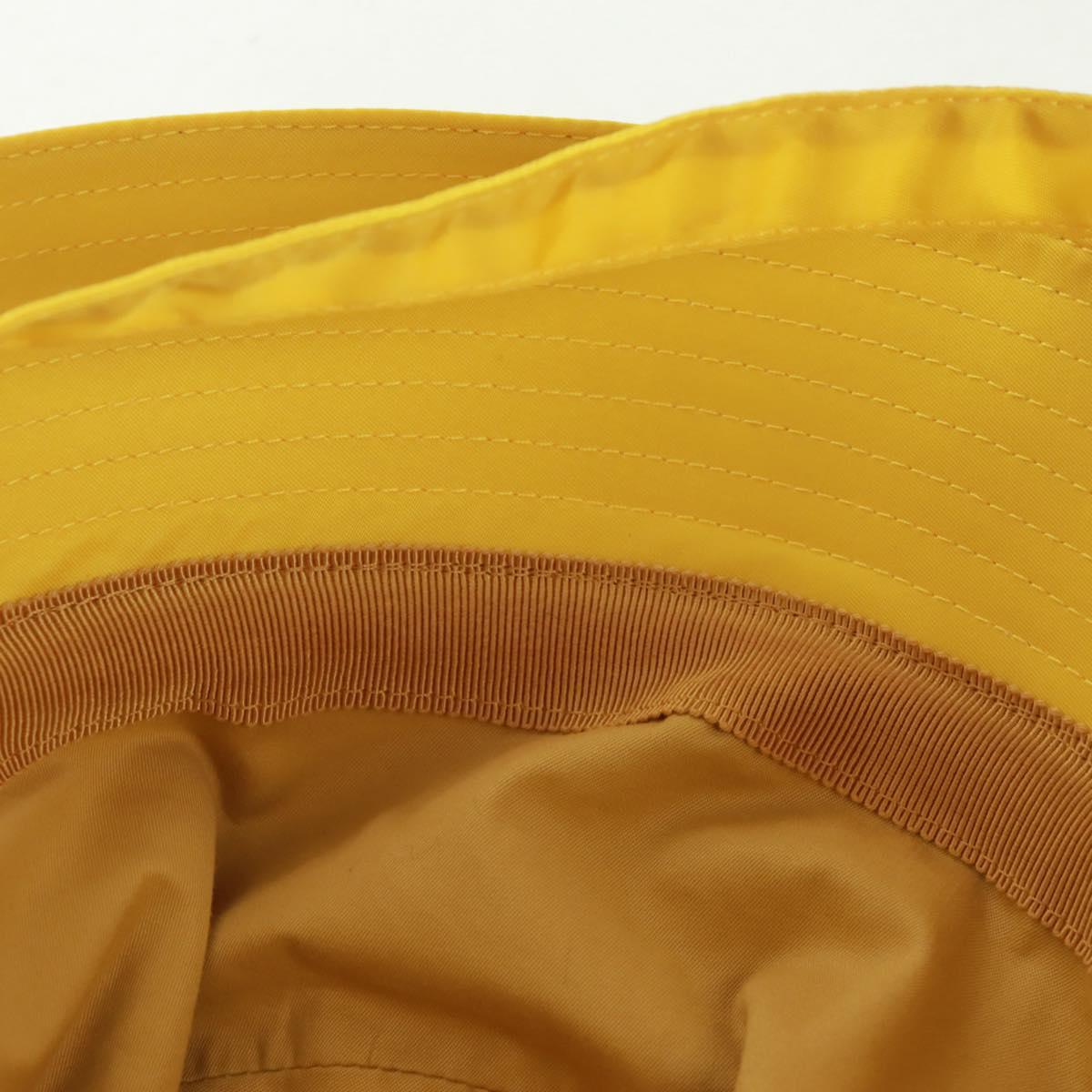 PRADA Hat Nylon Yellow Auth 172043M