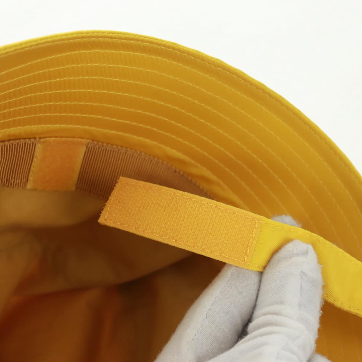 PRADA Hat Nylon Yellow Auth 172043M