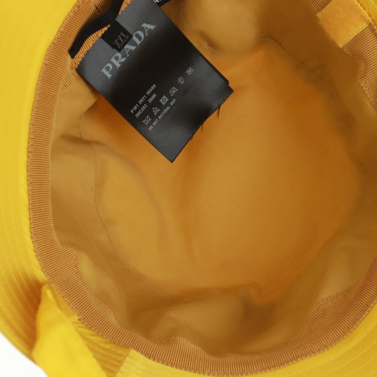 PRADA Hat Nylon Yellow Auth 172043M