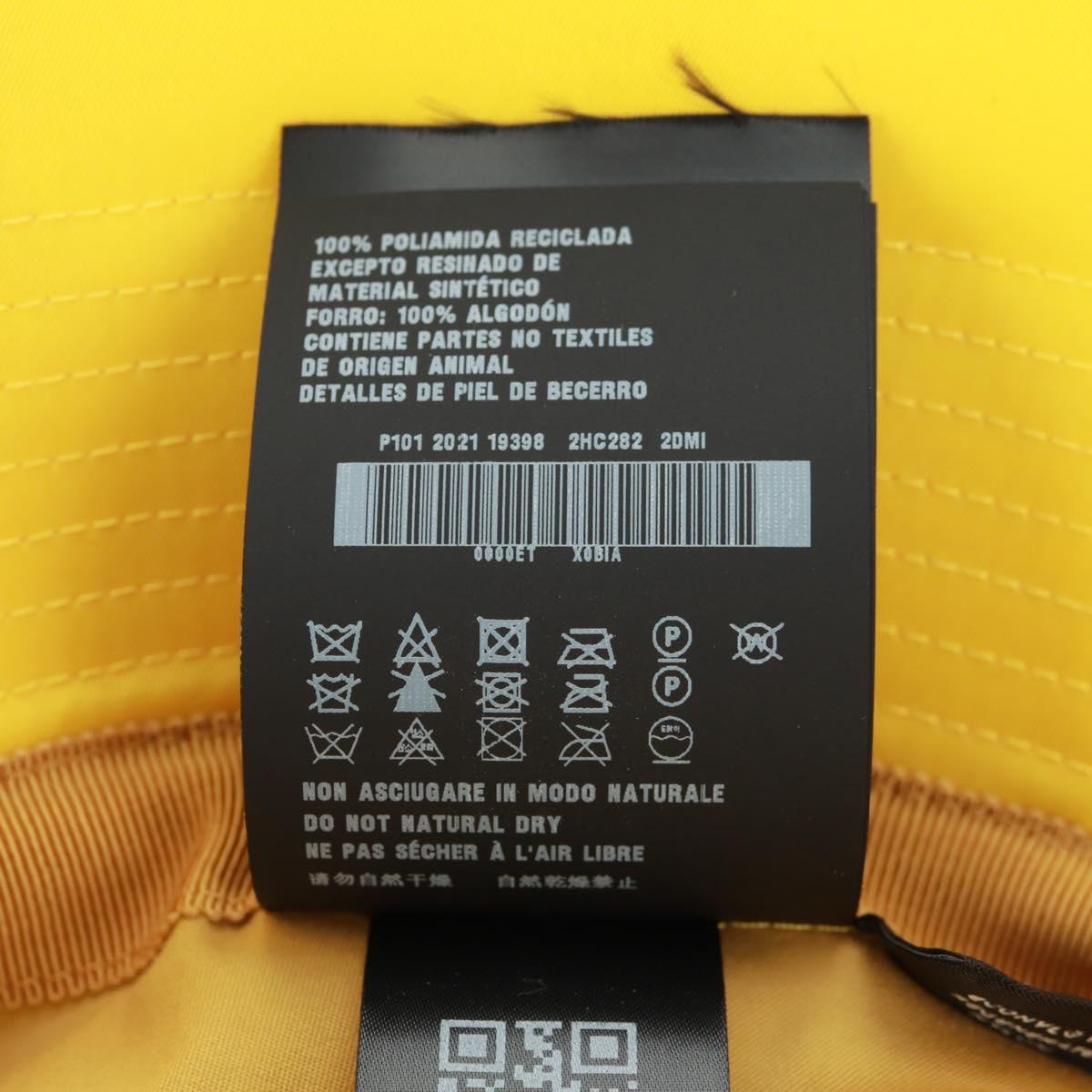 PRADA Hat Nylon Yellow Auth 172043M