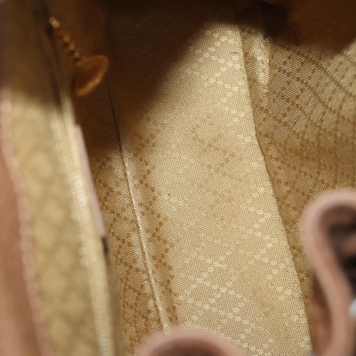 GUCCI Bamboo Backpack Suede Brown Gold 003 2852 0030 0 Auth 172054