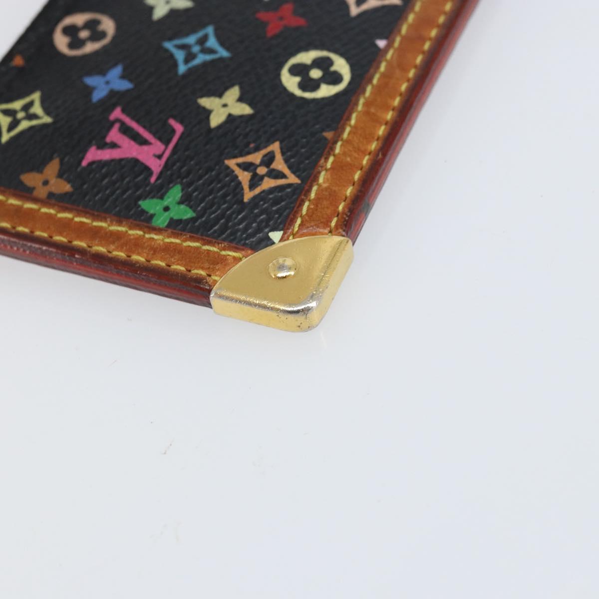 LOUIS VUITTON Multicolor Pochette Cles Coin Purse Black M13664 LV Auth 172076