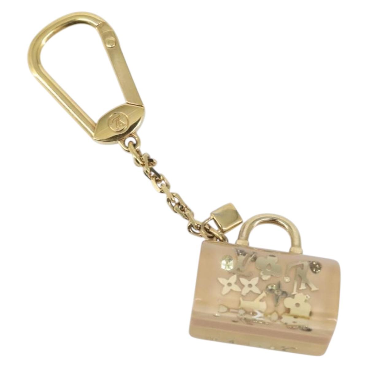 LOUIS VUITTON Porte Cles Speedy Unclusion Charm Gold Tone M65416 LV Auth 172077