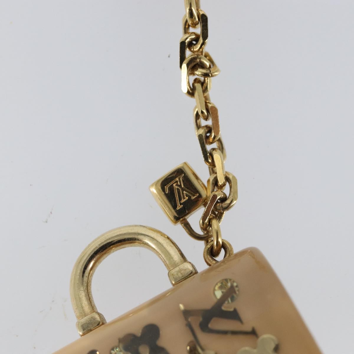 LOUIS VUITTON Porte Cles Speedy Unclusion Charm Gold Tone M65416 LV Auth 172077