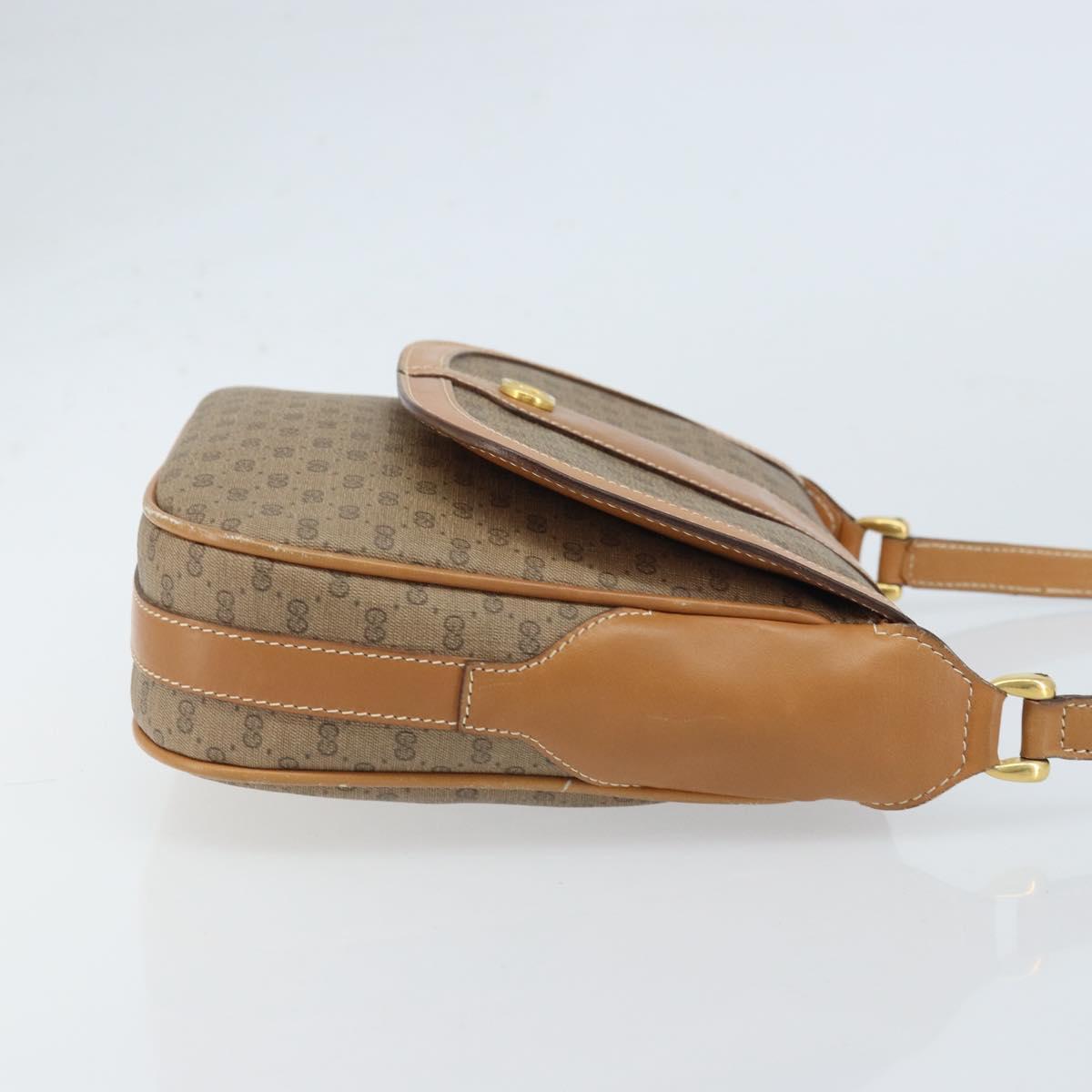 GUCCI Micro GG Supreme Shoulder Bag PVC Beige Gold 001 41 4425 Auth 172085