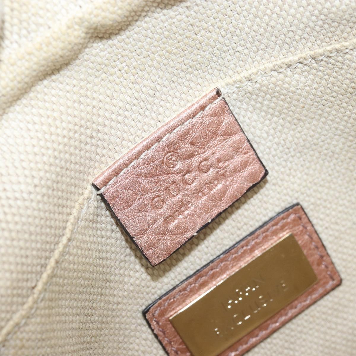 GUCCI Shoulder Bag Leather Pink Gold 308364 Auth 172086A
