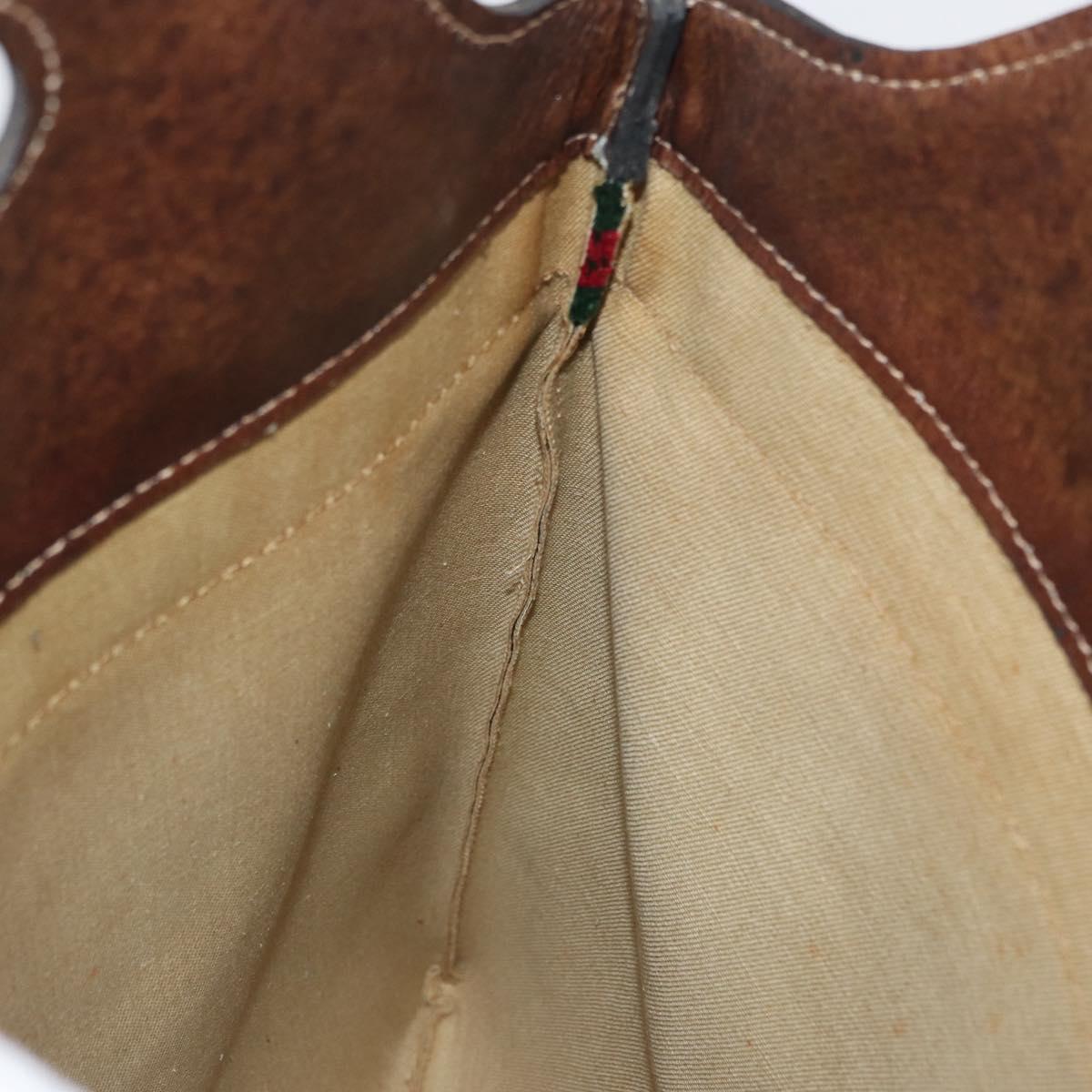 GUCCI GG Supreme Web Sherry Line Hand Bag PVC Beige Red Green Auth 172091