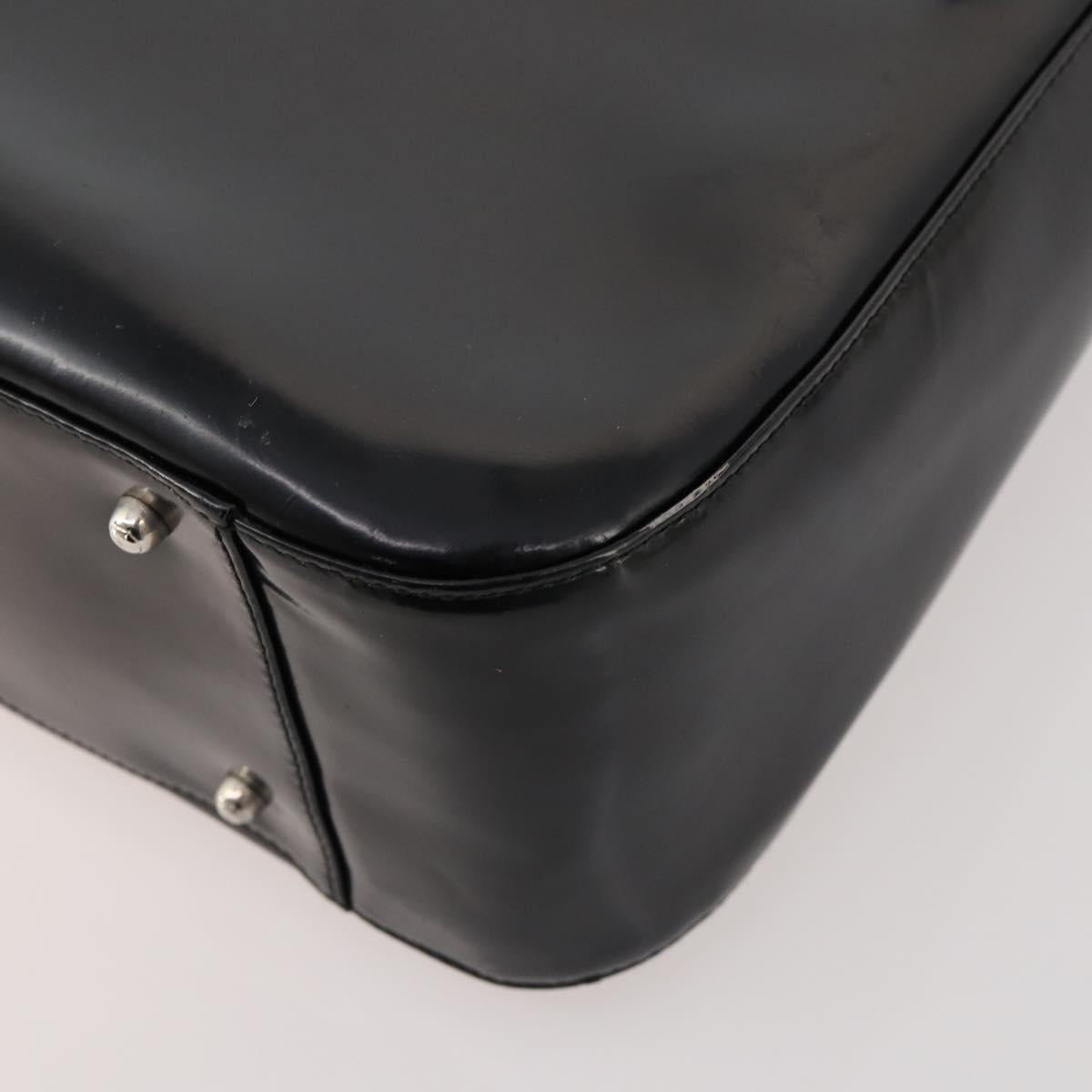 GUCCI Hand Bag Patent leather 2way Black Silver 000 1013 0504 Auth 172095