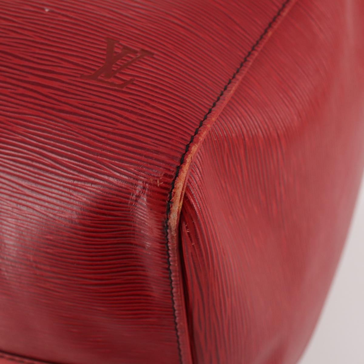 LOUIS VUITTON Epi Keepall 55 Boston Bag Red M42957 LV Auth 172098A