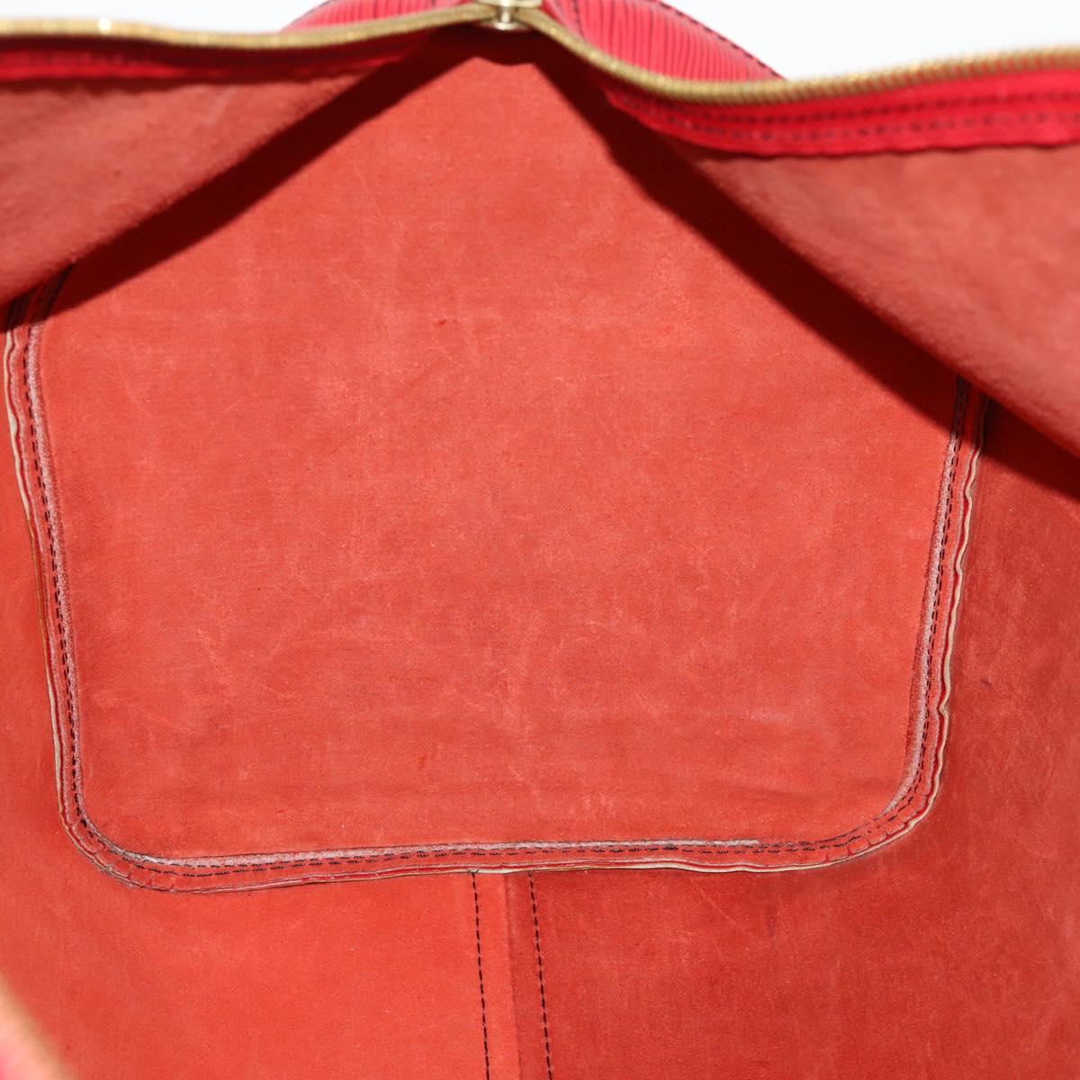 LOUIS VUITTON Epi Keepall 55 Boston Bag Red M42957 LV Auth 172098A